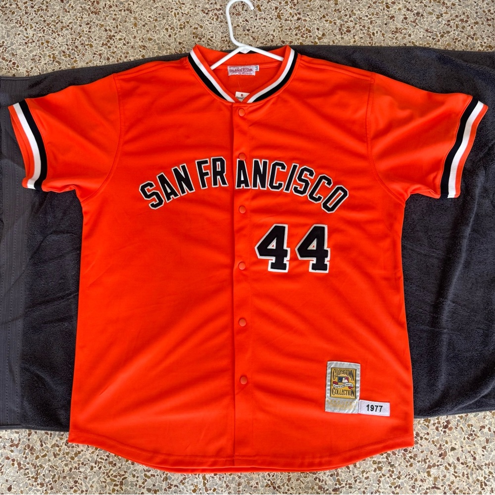 Mitchell & Ness Orange San Francisco Giants McCovey Baseball Jersey Classic NWTs